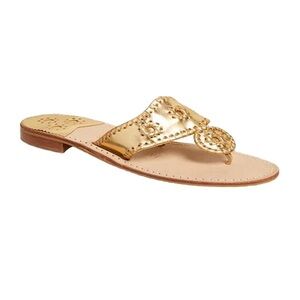 Jack Rogers Hampton Flats sandals gold size 6
